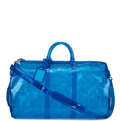 LV Keepall Bandouliere Monogram 50 Blue PVC
