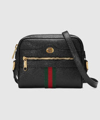 Gucci Ophidia Leather Mini Bag Black