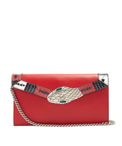 Gucci Lilith Leather Shoulder Bag Red