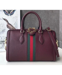 Gucci Ophidia Medium Top Handle Bag Burgundy