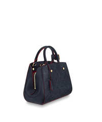 LV Montaigne BB Monogram Empreinte Leather Marine Rouge