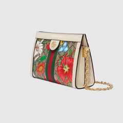 Gucci ophidia GG Flora Small Shoulder Bag white