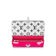 LV Cherrywood Chain Wallet Patent Leather Monogram Berlingot Pink