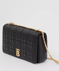 Burberry Medium Quilted Lambskin Lola Bag Black