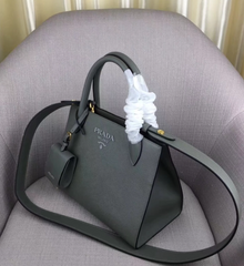 Prada Monochrome Saffiano Leather Bag Grey
