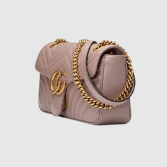 Gucci GG Marmont Medium Matelasse Shoulder Bag Dusty Pink