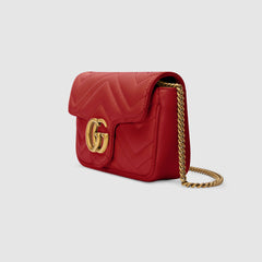 Gucci GG Marmont Matelassé Super Mini Bag Red