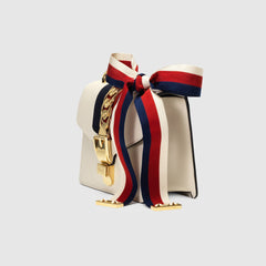 Gucci Sylvie Leather Mini Chain Bag White