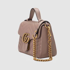Gucci GG Marmont Mini Top Handle Bag Dusty Pink