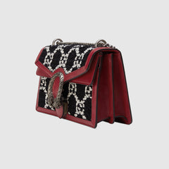 Gucci Dionysus GG Tweed Small Shoulder Bag White/Black
