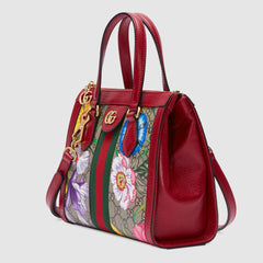Gucci Ophidia GG Flora small tote bag red