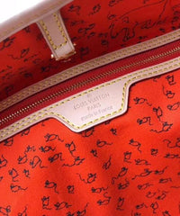 LV Neverfull MM Catogram White/Orange