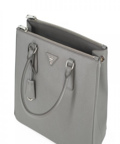 Prada Saffiano Leather Tote Large Gray