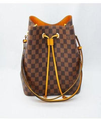 LV NéoNoé Bag Damier Ebene Safran