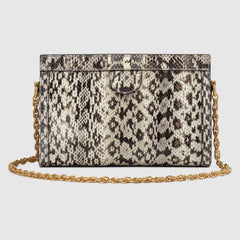 Gucci Ophidia Small Snakeskin Shoulder Bag Grey