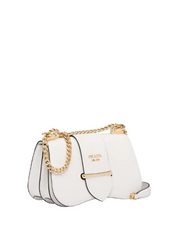 Prada Sidonie Leather Shoulder Bag White