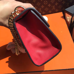 Gucci Padlock Shoulder Bag Red With Pearls