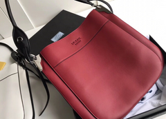 Prada Margit Leather Shoulder Bag Red