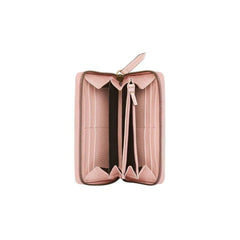 Gucci GG Leather Zip Around Wallet With Butterfly Light Pink
