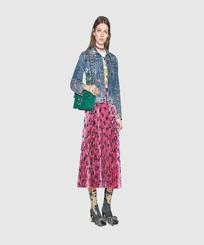 Gucci Dionysus Small Shoulder Bag Green Leather