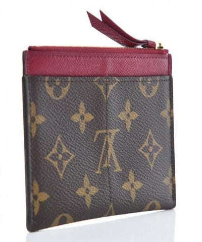 LV Zipped Card Holder Monogram Fuchsia Pink