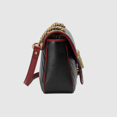 Gucci GG Marmont Matelassé Mini Bag Black Cerise