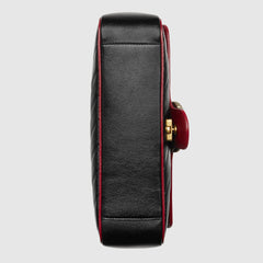 Gucci GG Marmont Matelassé Mini Bag Black Cerise