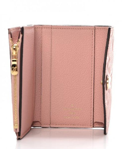 LV Zoé Wallet Monogram Empreinte Rose Poudre