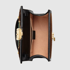 Gucci Sylvie GG Velvet Small Shoulder Bag Brown