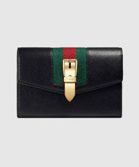 Gucci Sylvie Leather Continental Wallet Black