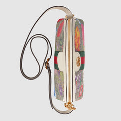 Gucci Ophidia GG Flora Small Shoulder Bag GG Supreme White