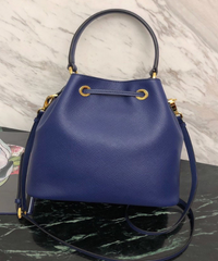 Prada Saffiano Leather Bucket Bag Blue