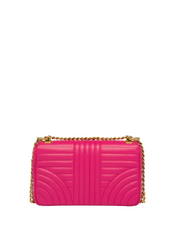 Prada Diagramme Medium Leather Bag Fuchsia