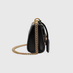 Gucci Padlock Bee Star Small Shoulder Bag Black