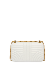 Prada Diagramme Medium Leather Bag White