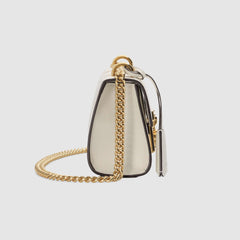 Gucci Padlock Bee Star Small Shoulder Bag White