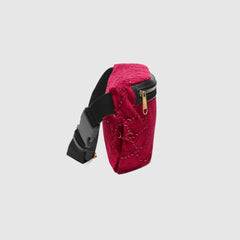 GG Velvet Belt Bag Red