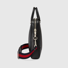 Gucci GG Supreme Briefcase Black/Grey Canvas