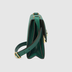 Gucci Zumi Grainy Leather Small Shoulder Bag Green