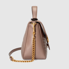 Gucci GG Marmont Small Top Handle Bag Dusty Pink Matelasé