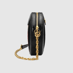 Gucci Ophidia Mini Round Shoulder Bag Black