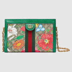 Gucci Ophidia GG Flora Small Shoulder Bag Green