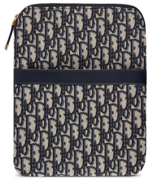 Dior Travel Kit In Blue Oblique Canvas
