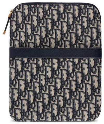 Dior Travel Kit In Blue Oblique Canvas
