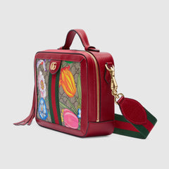 Gucci Ophidia GG Flora Small Shoulder Bag Red