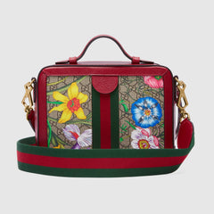 Gucci Ophidia GG Flora Small Shoulder Bag Red