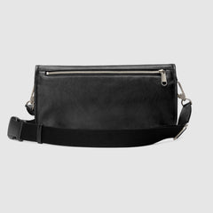 Gucci Medium Soft Leather Messenger Bag Black