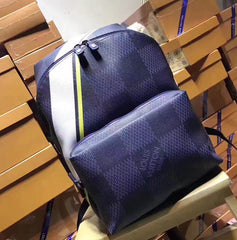 LV Apollo Backpack Damier Cobalt Canvas Yellow