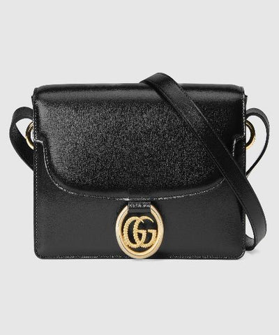 Gucci Small Leather Shoulder Bag Black