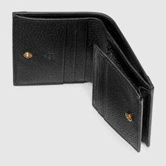Gucci Ophidia Leather Card Case Wallet Black